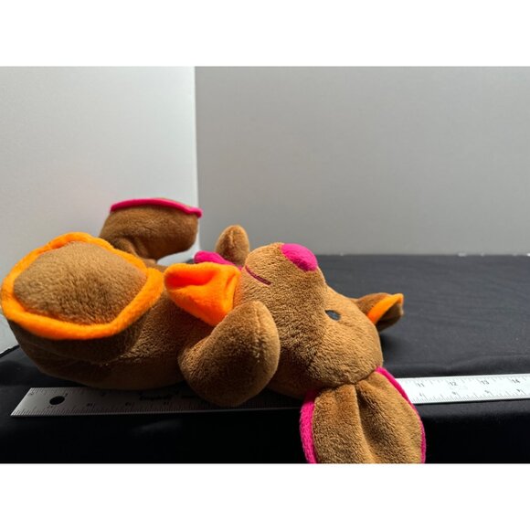 National Entertainment Network Plush Mouse Toy 10" Brown With Pink & Orange Acce - Picture 7 of 8